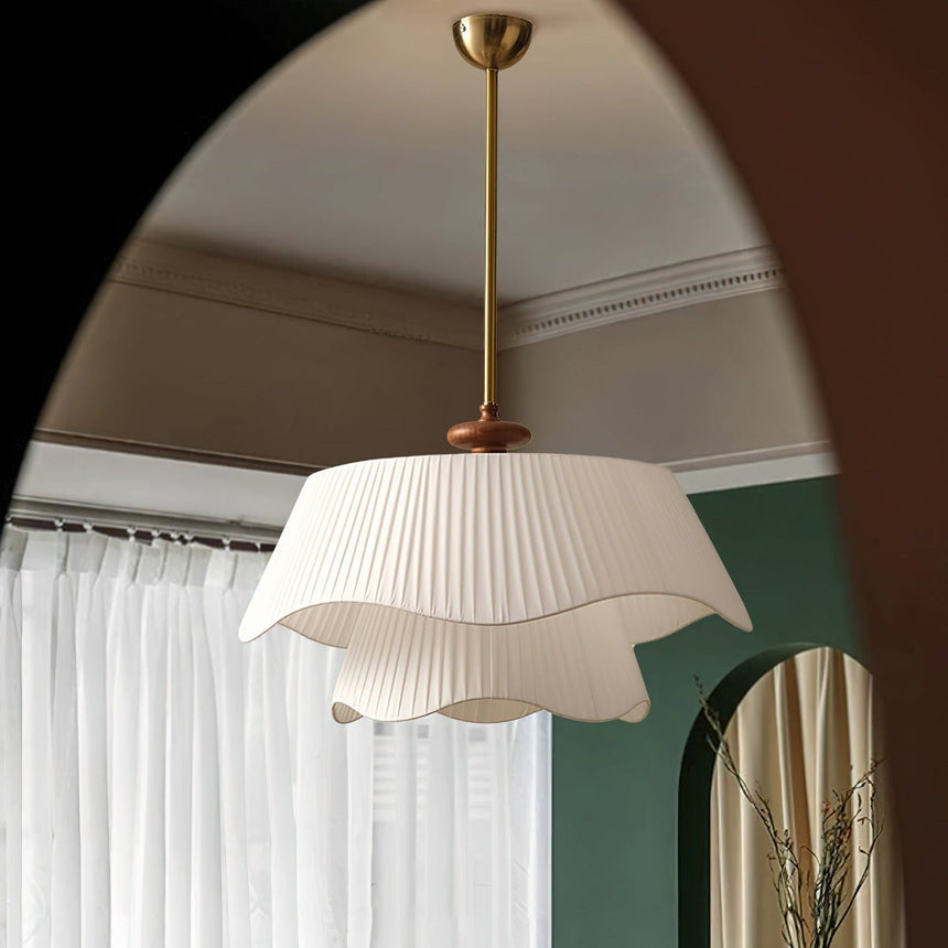 Lumenara Pendant Lamp Metal Glass Wood Detail Close-Up - OpalDwell