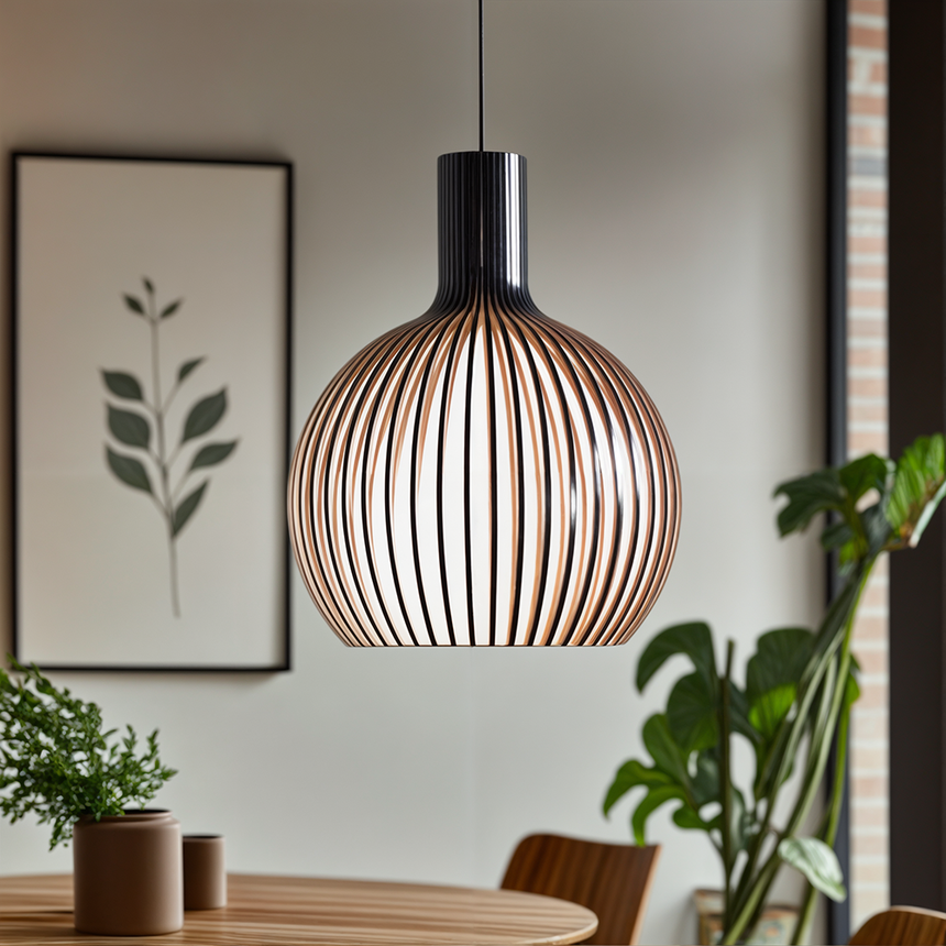 Pendant light hanging height adjustment close-up