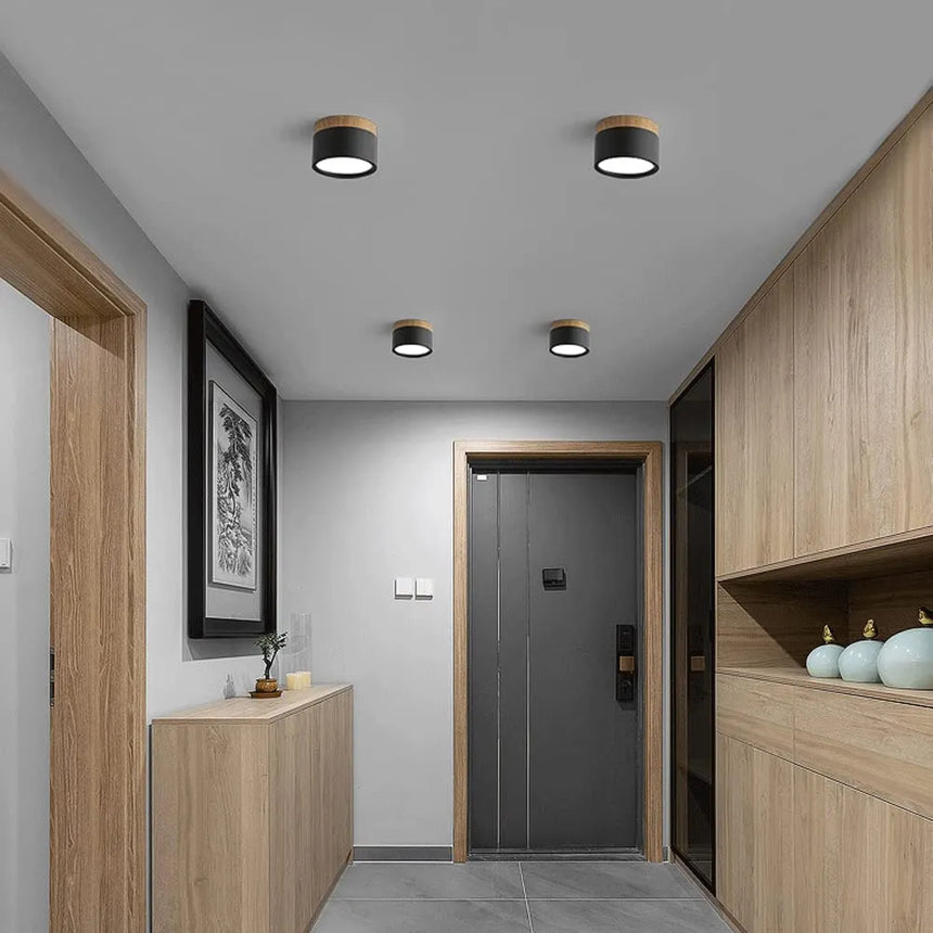 Cylindra Scandinavian Aluminum Ceiling Light – Hero View - OroDwell