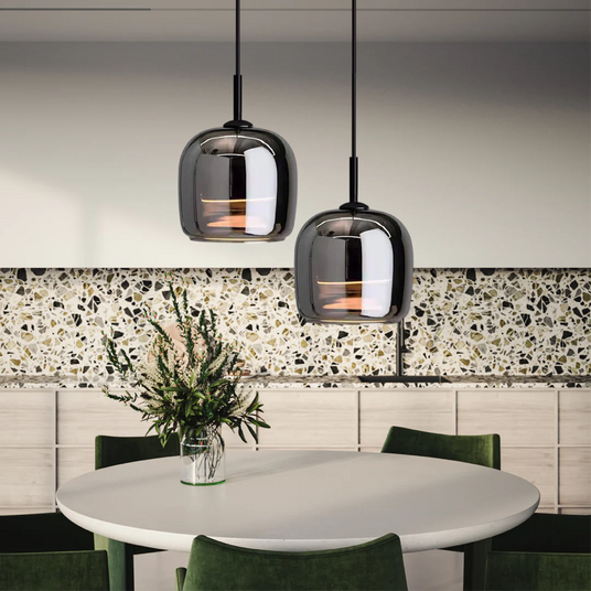 Nordic Pendant Lamp Installed Above Kitchen Counter