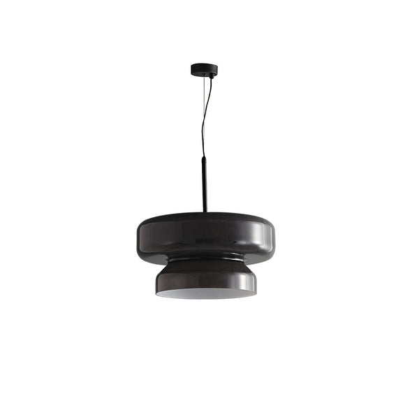 Glass and Metal Pendant Light Fixture