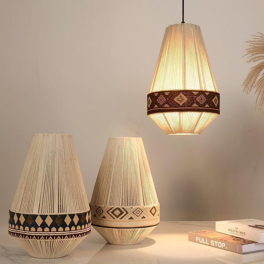 Pendant Light Fringe Silhouette Detail View - OroDwell