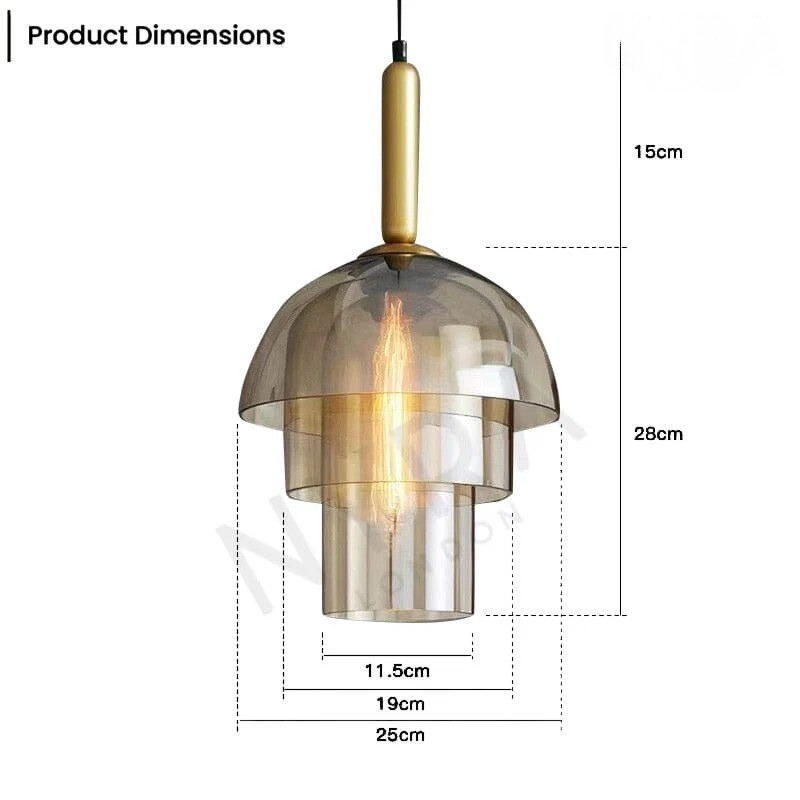 Contemporary Brass Pendant Light for Entryway