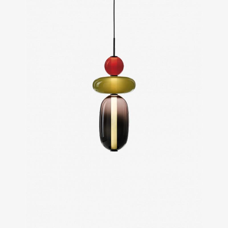 Sugar Glass Pendant Light With Vibrant Design - OroDwell