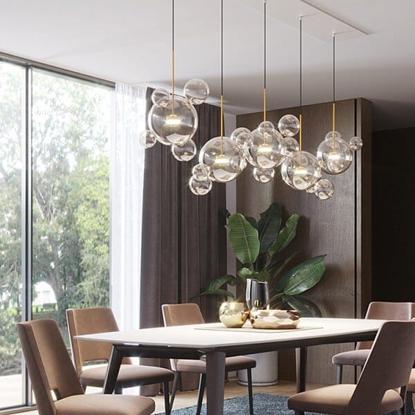 Bubble Glass Pendant Light Complete Display
