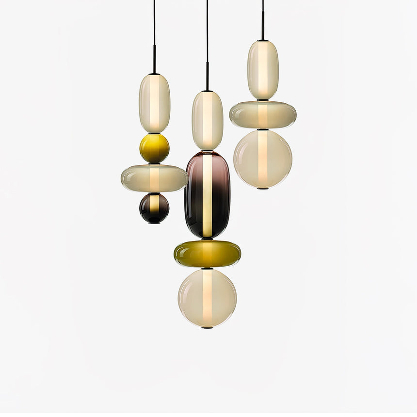 LumaWisp Sugar Glass Pendant Light for Warm Ambience - OpalDwell