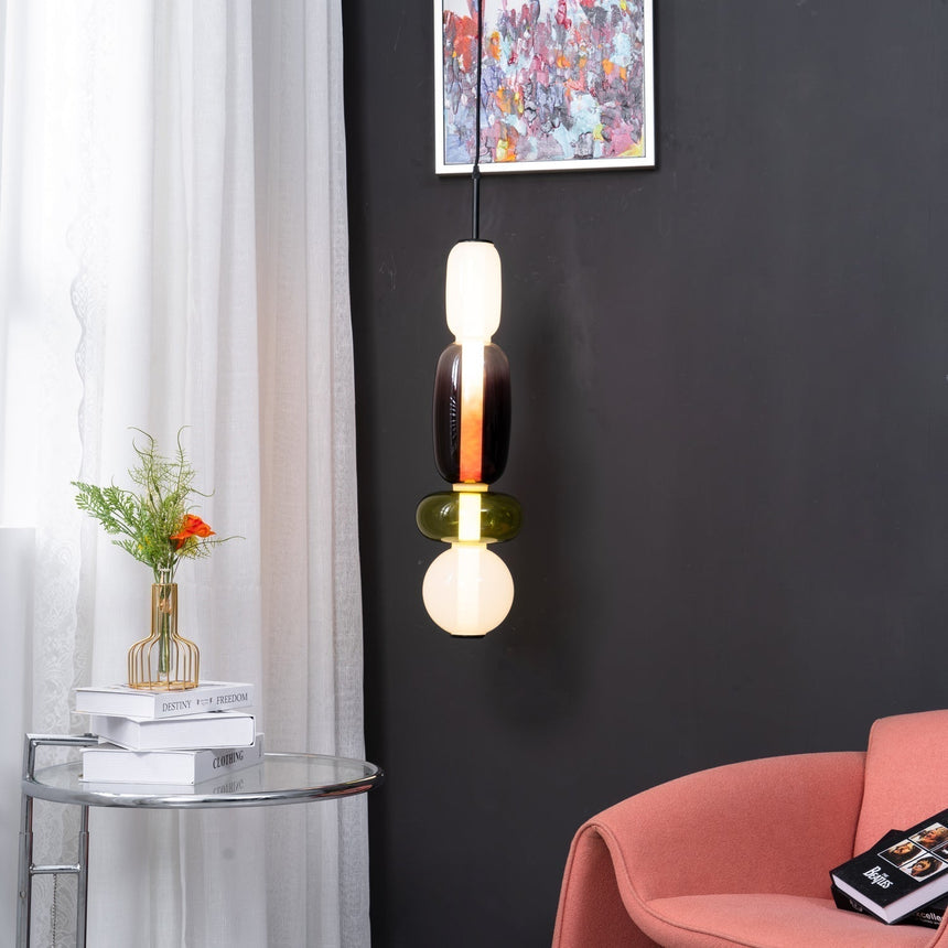 LumaWisp Sugar Glass Pendant Light for Warm Ambience - OpalDwell