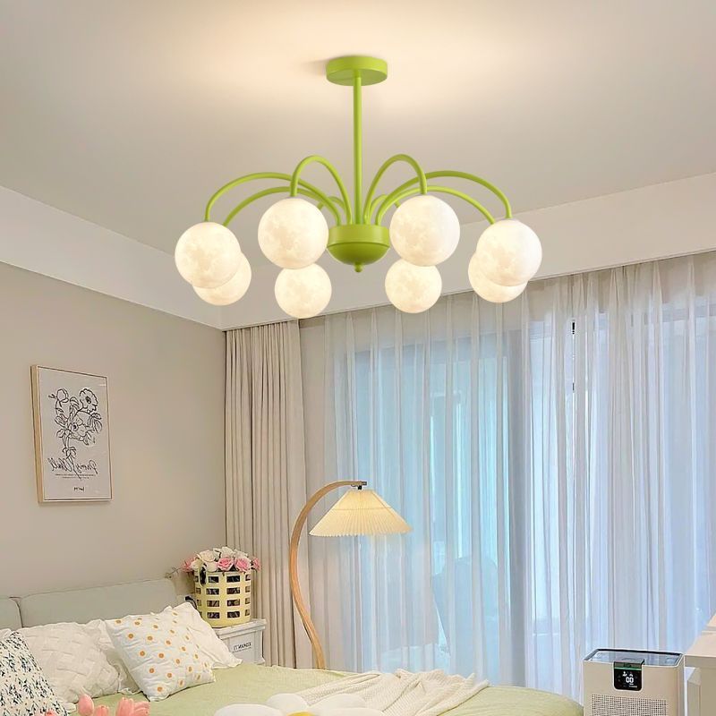 Celestial Moon Globe Chandelier for Kids Room OpalDwell