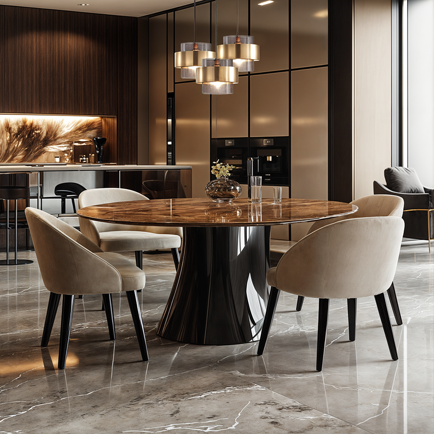 Pendant light evening ambiance view