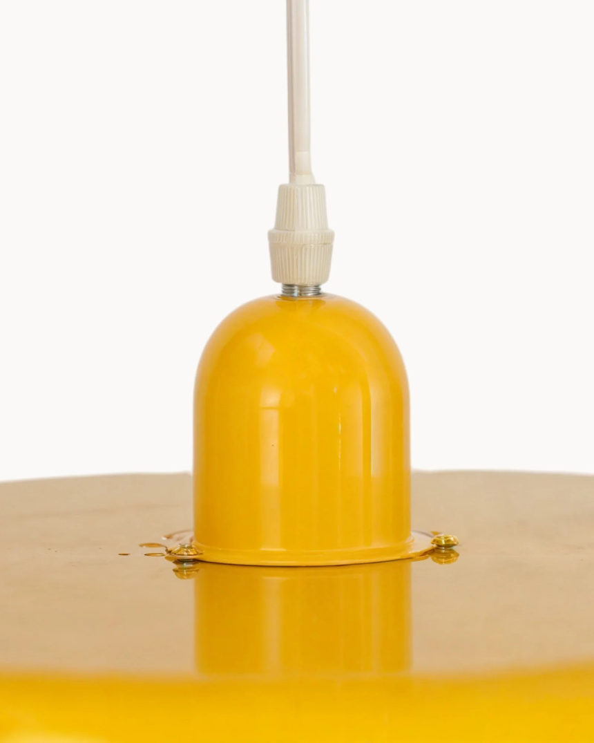 Solara Retro Orange Pendant Light side angle product view - OpalDwell