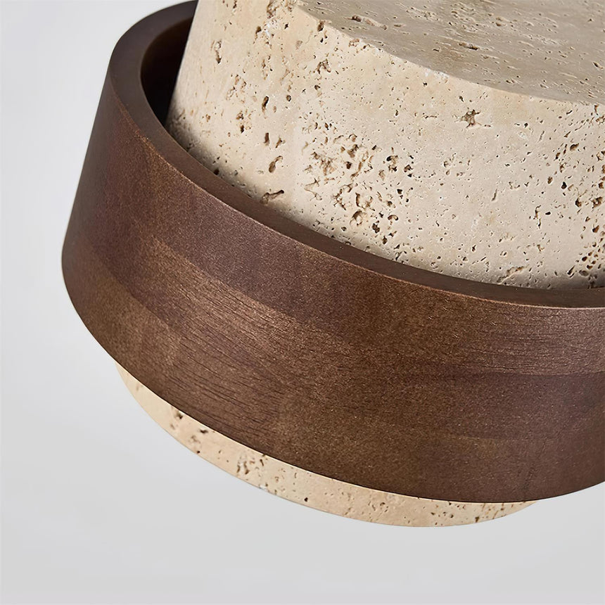 Walnut wood accent detail close-up