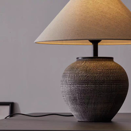Fabric Shade Table Lamp for Living Room