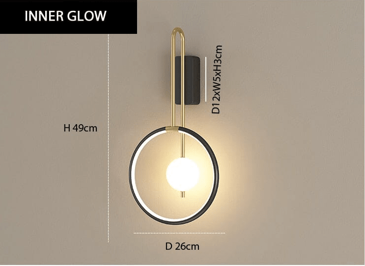 Liora | Circular Wall Lamp for Bedroom