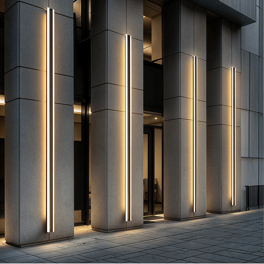 Aluminum Wall Lamp for Outdoor Seating Areas