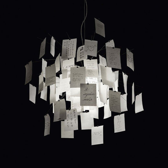Customizable ceiling light with paper panels