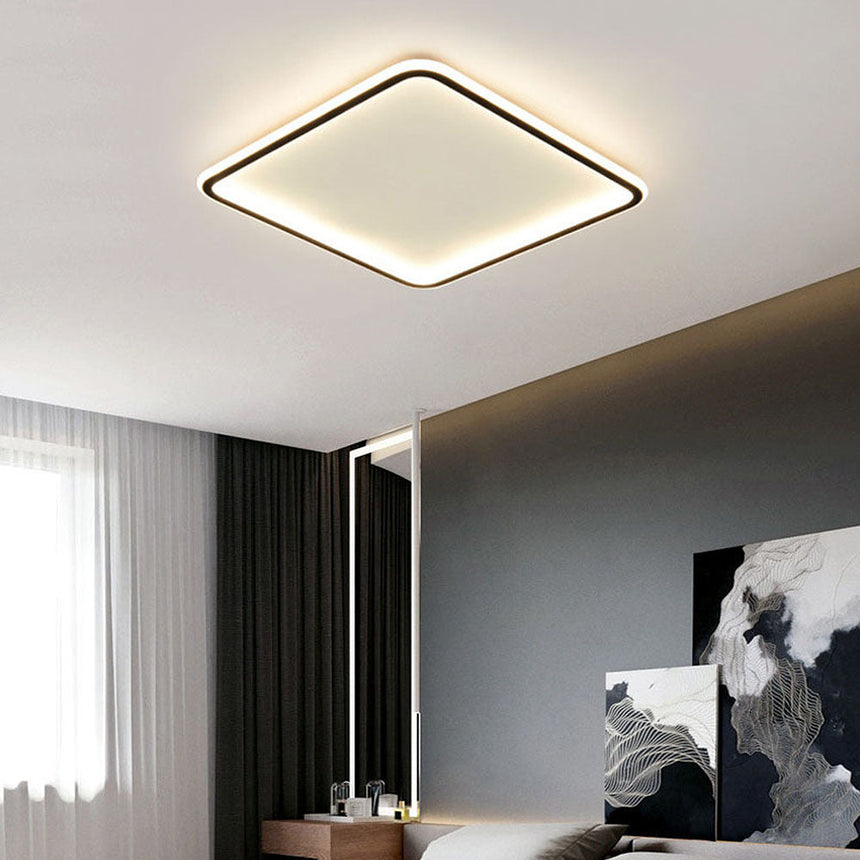 Mirella square pendant light black finish close-up