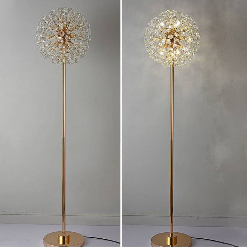 Crystal Floor Lamp Botanical Design for Home Decor