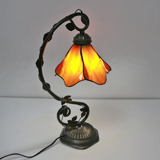 Resin and Glass Table Lamp for Home Decor