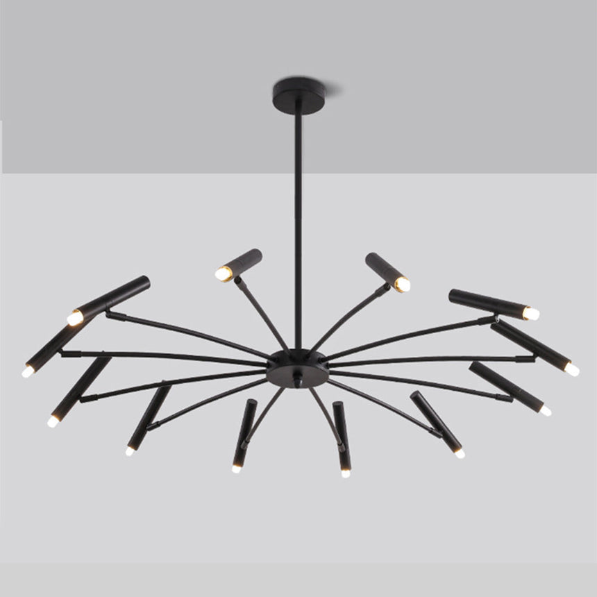 Gold and Black Metal Chandelier Detail