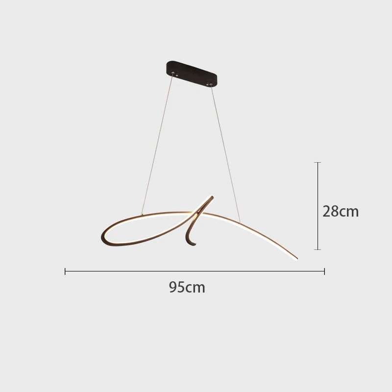 Modern Sculptural Strip Pendant Light for Modern Home Interiors | OroDwell
