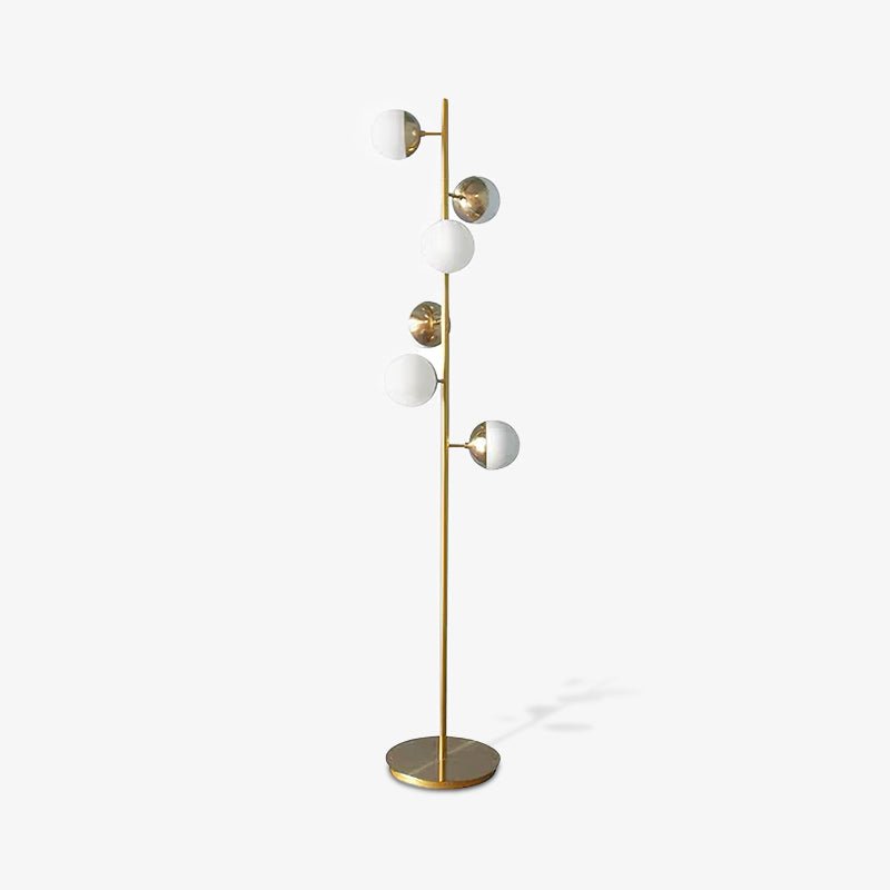LunaraGlow Mid-Century Glass Sphere Lamp for Living Room