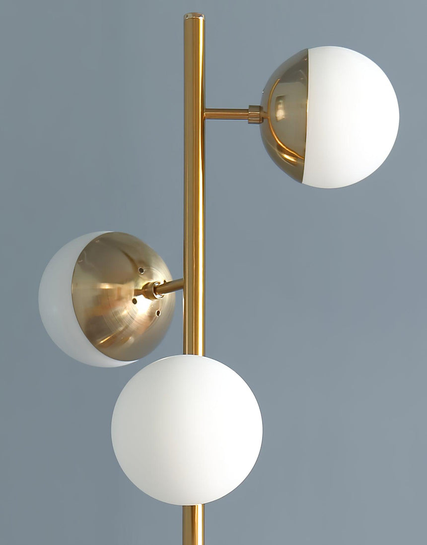 LunaraGlow Lamp with Gold Metal Base