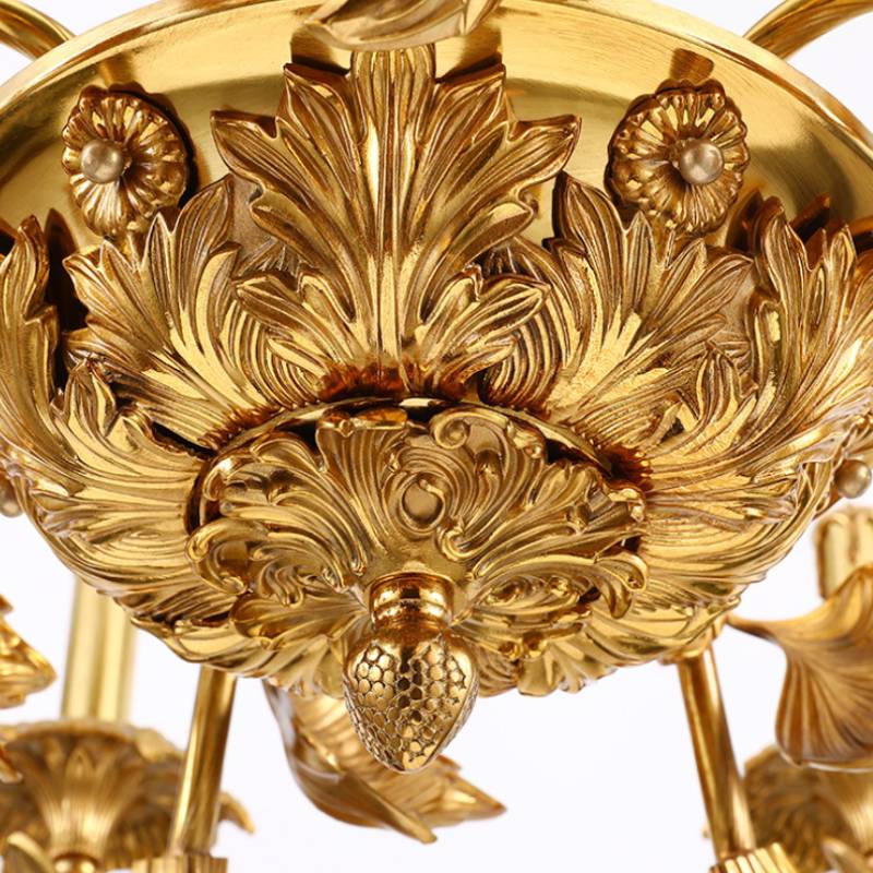 Brass Chandelier Full Profile View OpalDwell