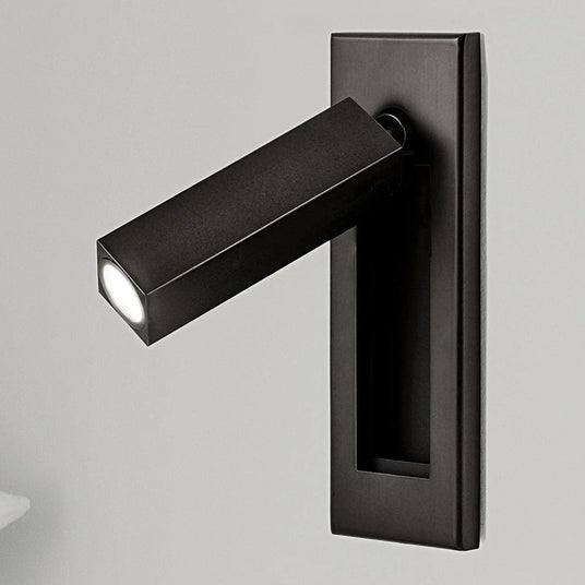 Flush wall light for reading in bed