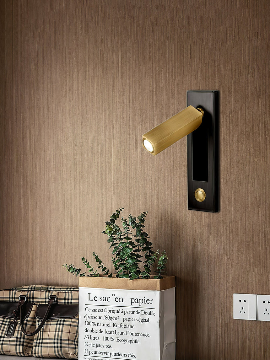 VeraLume Wall-Flush Bedside Sconce With Reading Light - OpalDwell