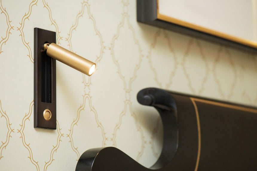 Wall sconce push button control detail