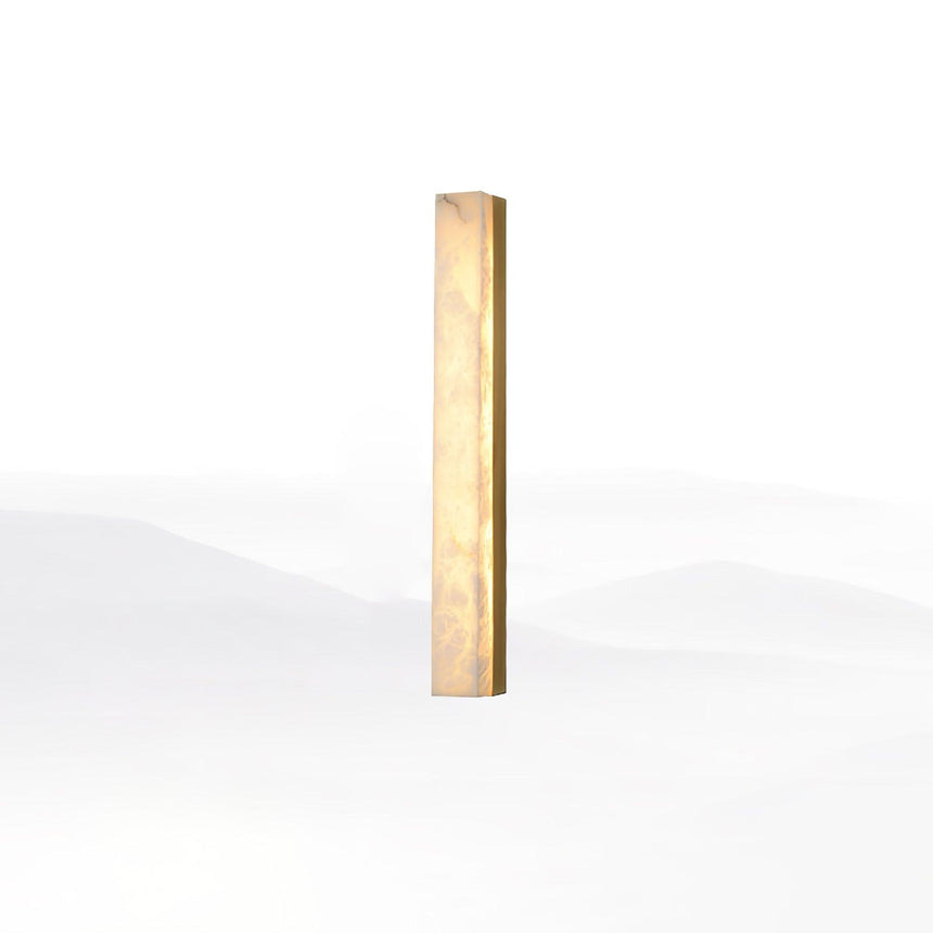 Lyra brass alabaster wall lamp installation detail view