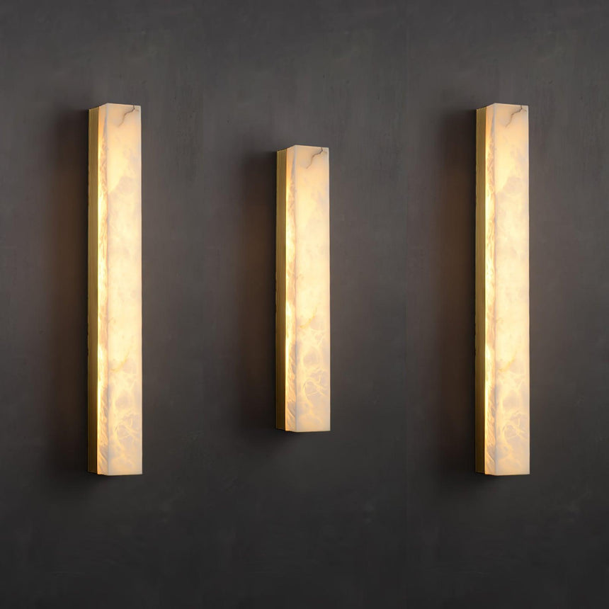 warm ambient alabaster wall lamp for bedroom lighting