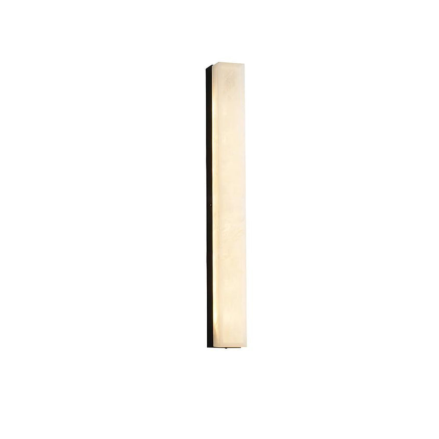 Lyra brass alabaster wall lamp brass finish detail
