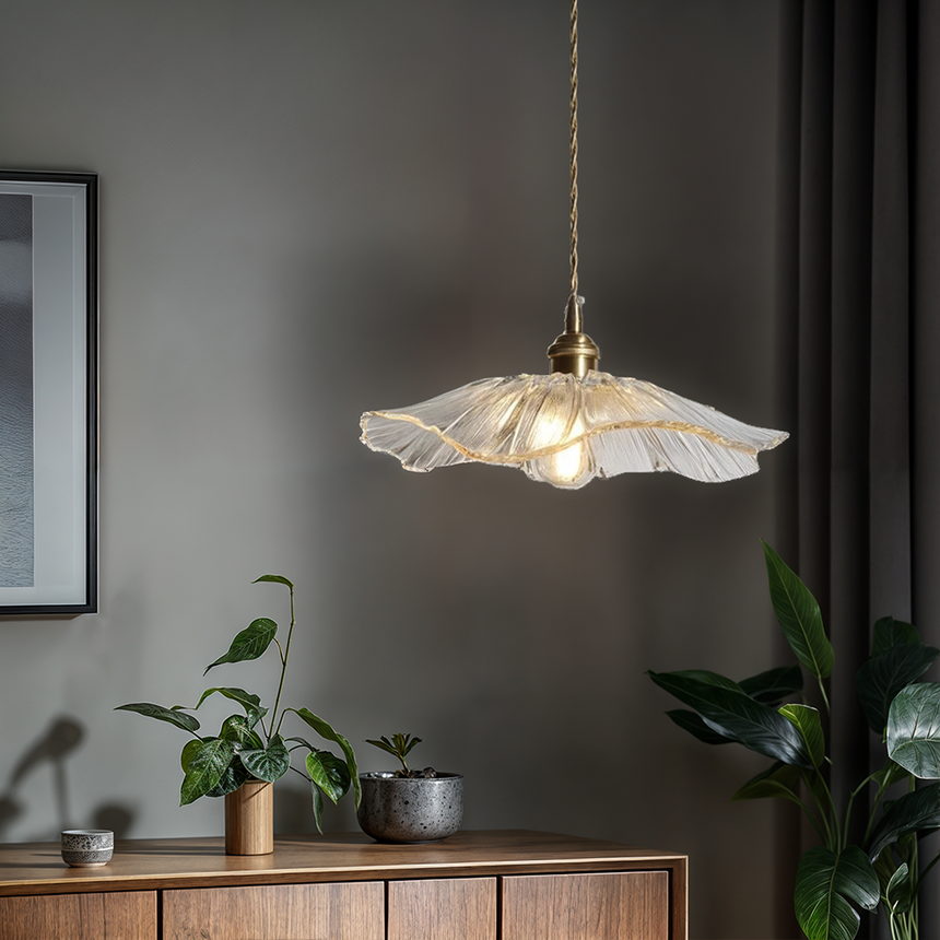 Floral Pendant Light for Living Room Accent