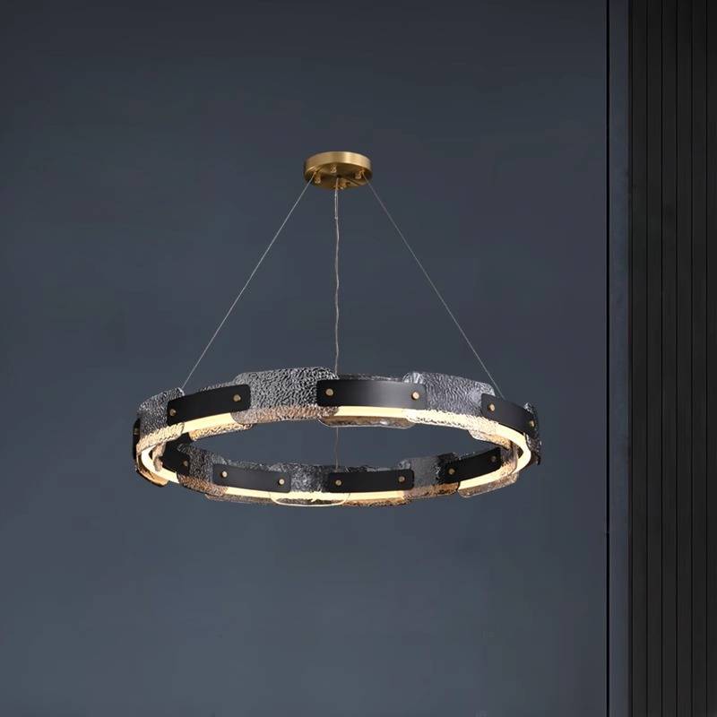 Smoke Gray Chandelier Detail Texture View OpalDwell
