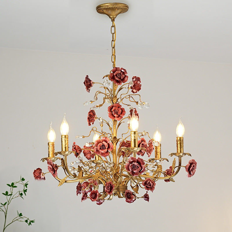 Gold Finish Chandelier for Dining Room