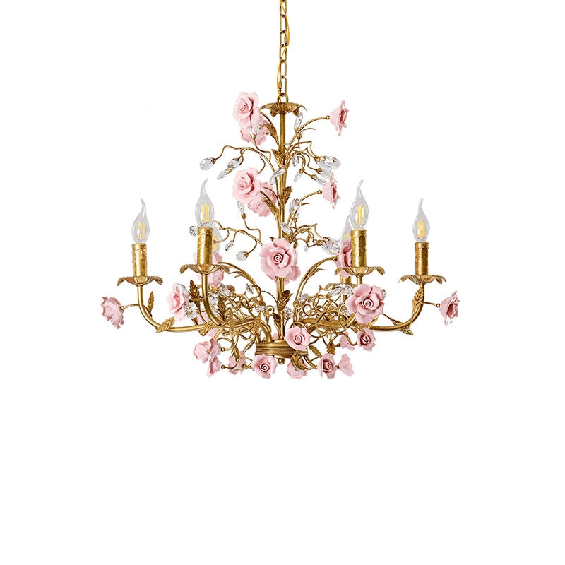 Gold Finish Chandelier for Dining Room