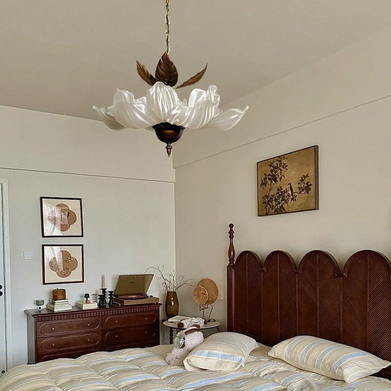 Petal Design Pendant Light Side View OpalDwell
