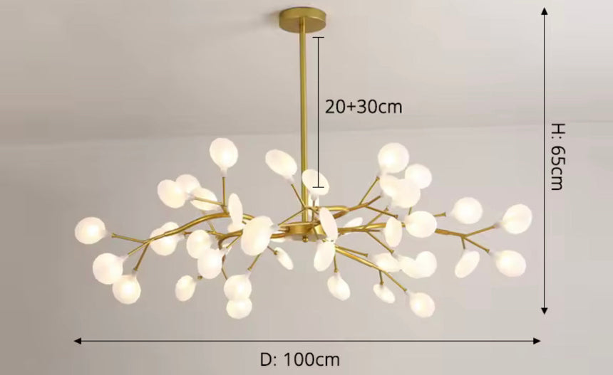 glass chandelier size comparison chart