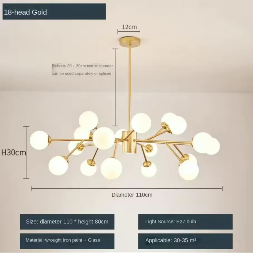 Marlow Chandelier - Flush Mount Installation Detail