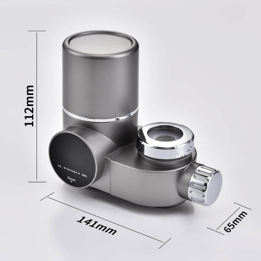 Led faucet water filter side profile view - dual water flow mode