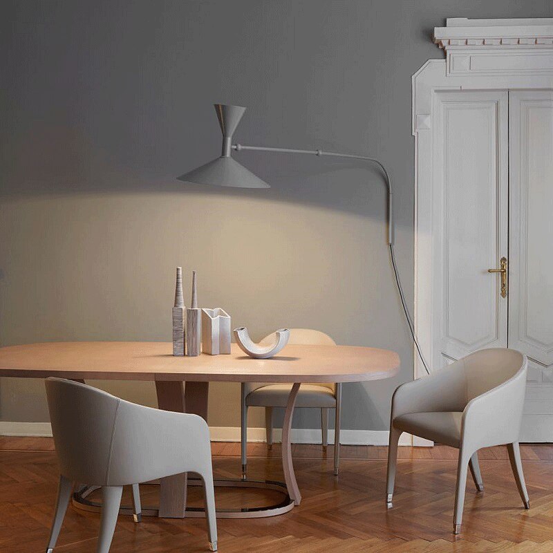 frosted glass shade wall lamp - styled bedroom setting