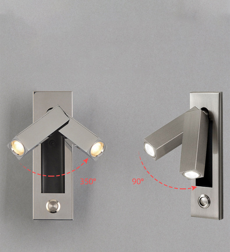 Space-saving wall light for bedroom