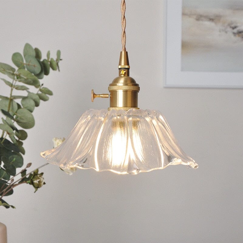Floral Glass Pendant for Modern Home Decor