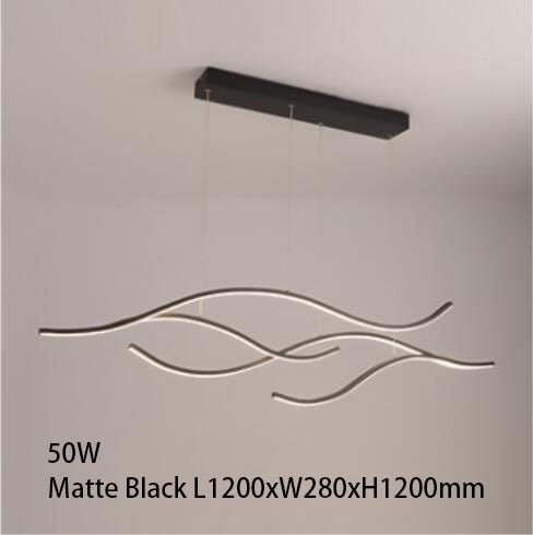 LuminaNova Chandelier - Aluminum Wave Design Detail