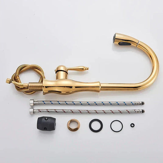 Gold Kitchen Faucet Swivel Spout Detail