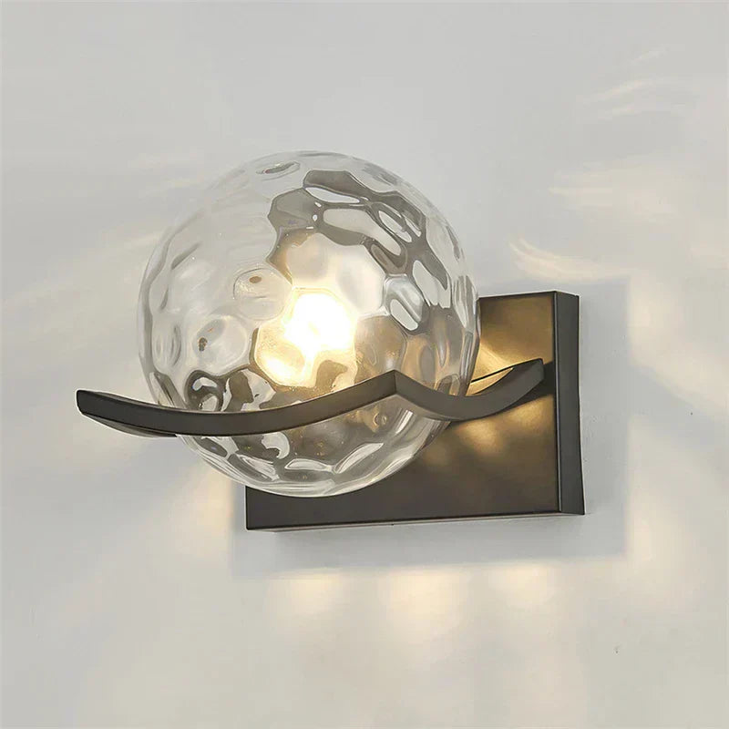 Glass Wall Lamp with ambient lighting for bedroom | OroDwell