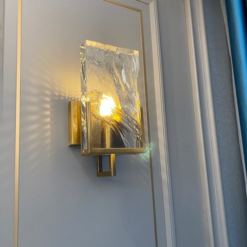 Crystal wall lamp additional view crystal accent close-up