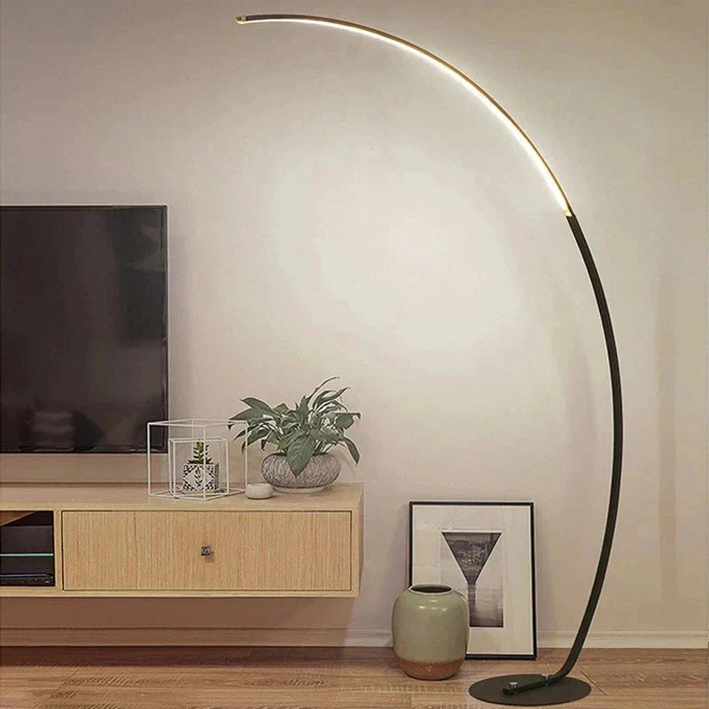 Lunara Arc LED Floor Lamp with RGB Remote Control