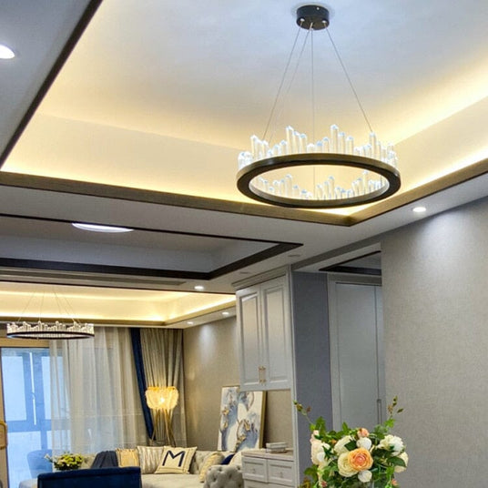 Chandelier K9 Glass Crystal Metal Design